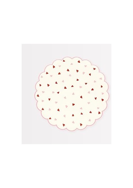 Meri Meri - Kalp Tabak - 8 Adet