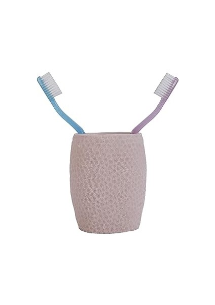 Bosphorus Diş Macunu Kabı Pembe Petek Desenli Poliresin