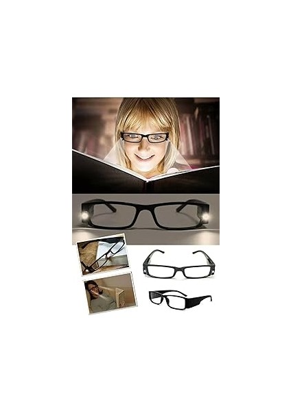 Mobee LED Işıklı Uzun Ömürlü Kitap Okuma ve Çalışma Gözlüğü