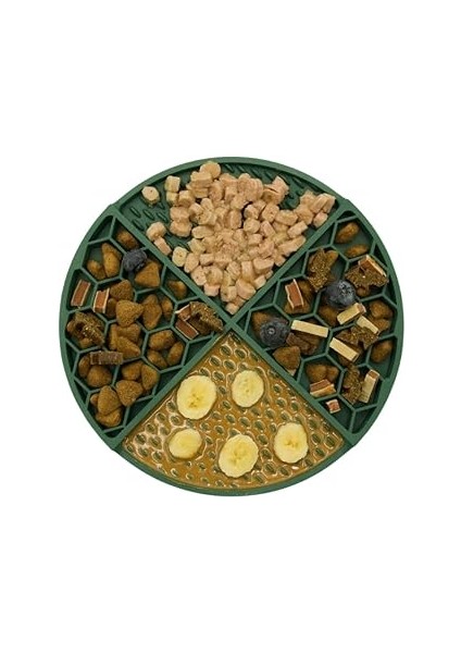 Köpek ve Kedi Için Yalama Matı- Yavaş Yeme, Gıda Sınıfı Silikon, Can Sıkıntısı Azaltıcı-Petek Desen