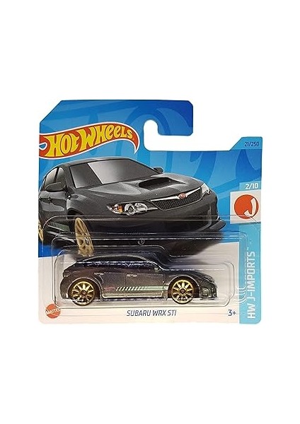 Hot Wheels - Subaru Wxr Sti - Hw J-Imports 2/10 - HKK63 - Kısa Kart - Gri Metalik - 2023