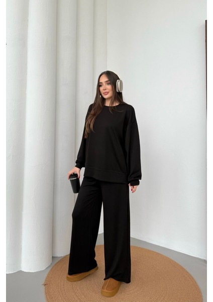 Yumuşak Premium Kumaş Uzun Beli Lastikli Modal Alt-Üst Takım modelleri