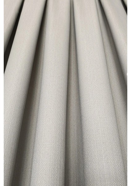 Keten Fon Perde, Açık Gri, Pano Fon, Sık Pile, Kuşaklı, Düz Renk, Tek Kanat fırsatları