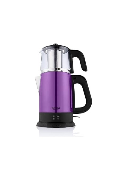 IH33202 Demli Stil Mor Cam Çay Makinesi