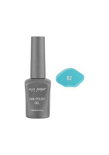 Alix Avien Yeşil Kalıcı Oje 82-Yoğun Renk Veren Oje 12 Ml-Nail Uv Gel Polish 82