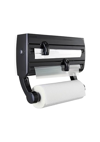 Leifheit Parat F2 Duvara Monte Siyah Rulo Streç ve Havlu Tutucu