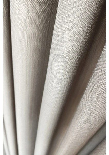 Keten Fon Perde, Bej, Pano Fon, Sık Pile, Kuşaklı, Düz Renk, Tek Kanat modelleri