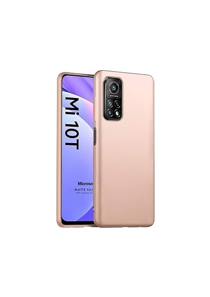 Microsonic Matte Silicone 10T Için Kılıf [mi 10T ile Uyumlu Kılıf - Gold]