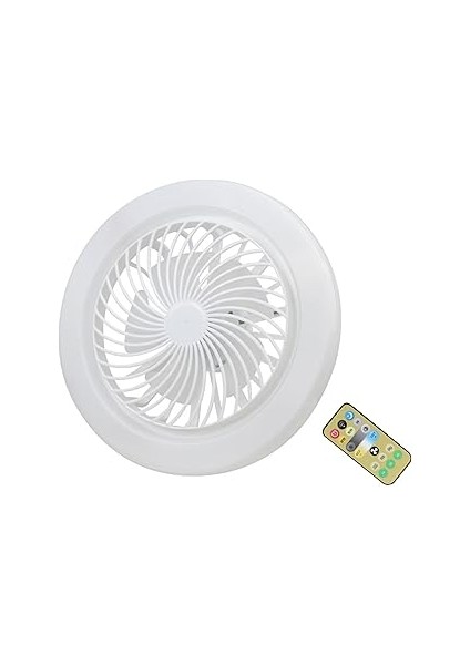 Sfalci E27 Küçük Fan Işığı LED Işıklı Sessiz Tavan Vantilatörü Ayarlanabilir Renk Sıcaklığı Kısılab