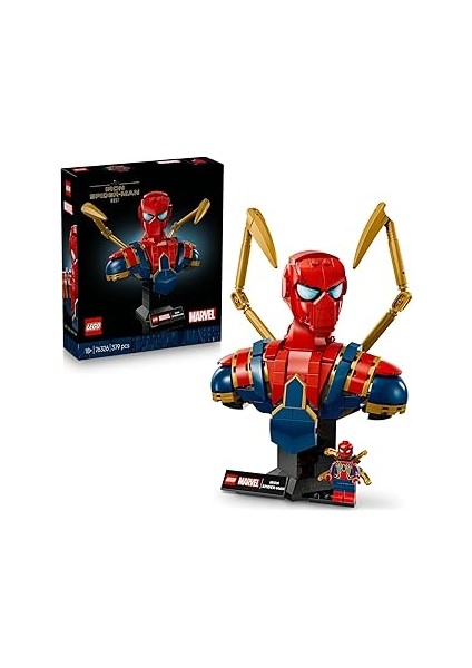 ǀ Iron Örümcek Adam Büstü 76326 – Yetişkin Süper Kahraman Hayranları Için Örümcek Adam