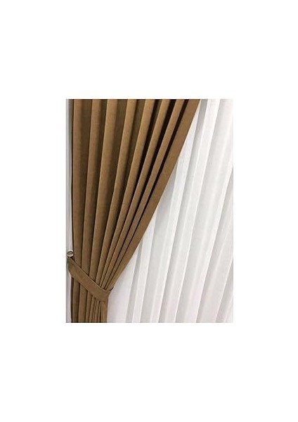 Evdepohome Deniz Pileli Fon Perde - Deve Tüyü VR10 60 x 260