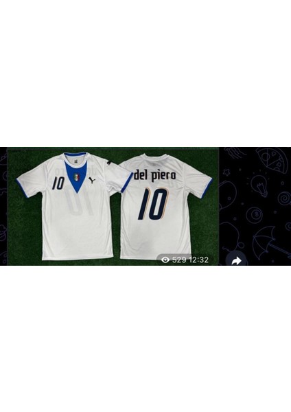 Italya D*e*l P*i*ero 10 Numaralı Taraftar Tişörtü