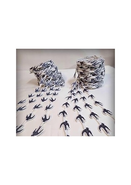 Kırlangıç Motifli Şerit Nakış Modeli | Nakış Aksesuar (6 Metre)