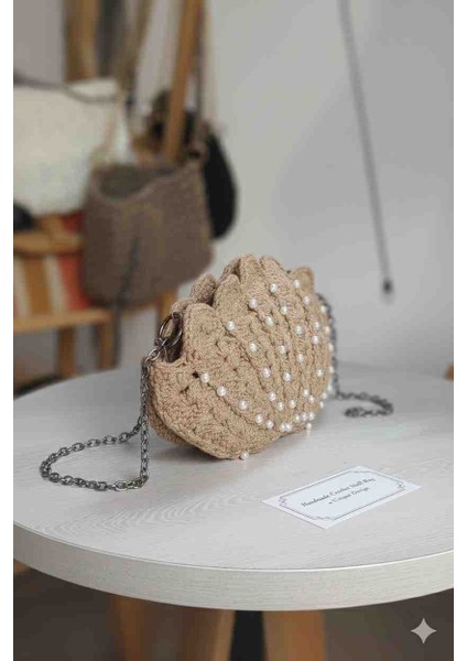 El Yapımı Midye Model Kadın Kol Çantası fiyatları