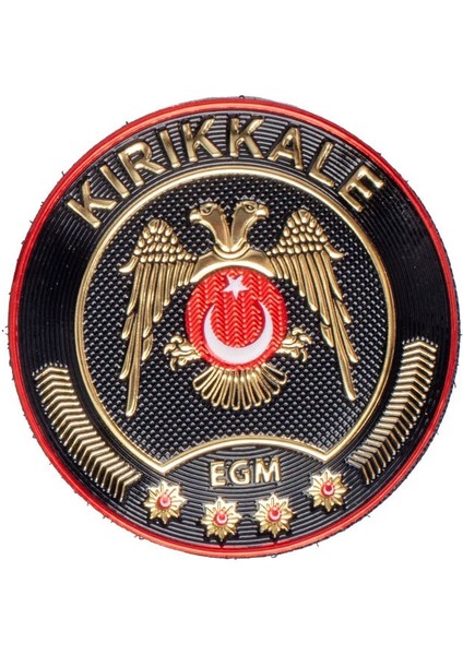 Kırıkkale Çevik Kuvvet Polis Kol Arması 3D Plastik Tpu, Yeni Tip, Cırtlı, Standart Ölçü,