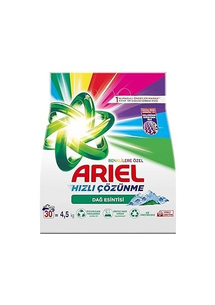 Dağ Esintisi Renklilere Özel 4,5 kg Hızlı Çözünme Toz Çamaşır Deterjanı