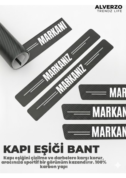 Volkswagen Vento Için Özel Yeni Uyumlu Aksesuar Oto Kapı Eşiği Özel Yeni Sticker Karbon 4 Adet