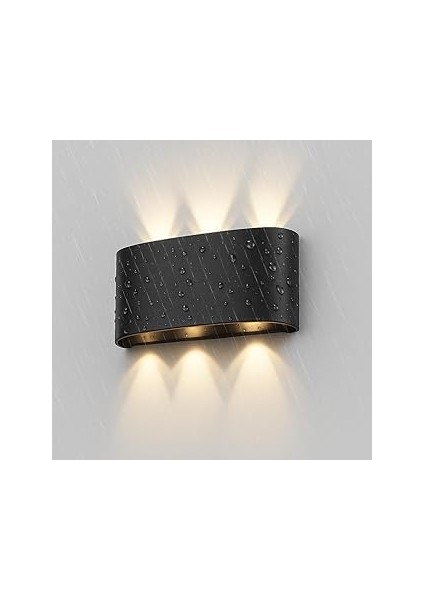 Tepegöz 9W Dekoratif Çift Yönlü Bahçe Aplik – IP65 Su Geçirmez, Mercekli Led, 3200K Günışığı Rengi,