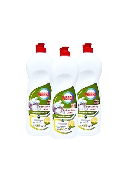 Wbrex Bulaşık Deterjanı Nane Limon 650ML*3