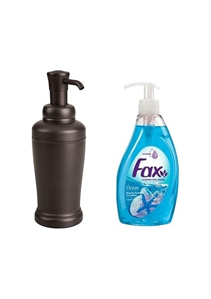 Bosphorus Homi Abs Bronz Kahverengi̇ Sivi Sabunluk ve 1 Adet 400 ml Sivi Sabun Okyanus Kokulu