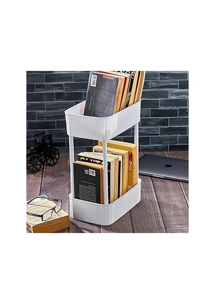 2 Katlı Çok Amaçlı Raf Kitaplık Organizer Düzenleyici