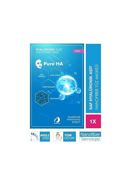 Nafima Nanofiber Hyalüronik Asit Kozmetik Yüz Maskesi Ha-Fm-01