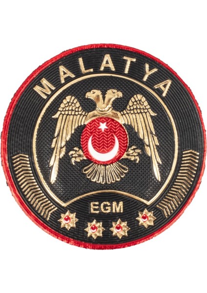 Malatya Çevik Kuvvet Polis Kol Arması 3D Plastik Tpu, Yeni Tip, Cırtlı, Standart Ölçü,