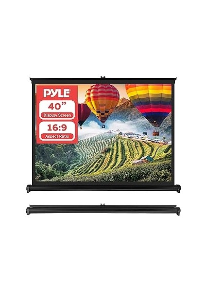 Pyle Upgraded 2018 Portable Projector Screen - Mobile Projection Screen Stand, Lightweight Carry &