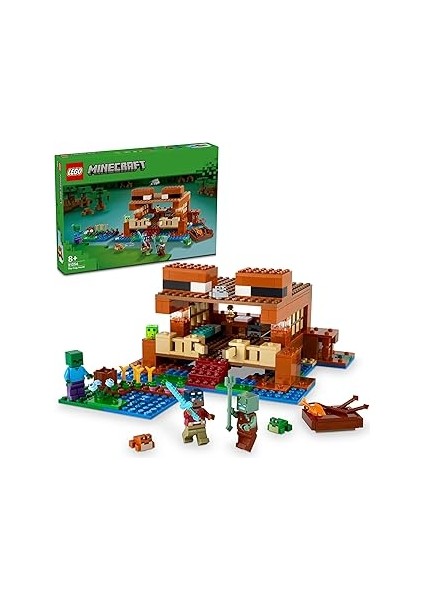 Minecraft Kurbağa Evi 21256-8 Yaş ve Üzeri Macera Oyunları Seven Çocuklar Için Yaratıcı Oyunca