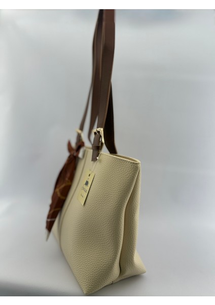 Kadın Fular Detaylı El ve Omuz Çantası