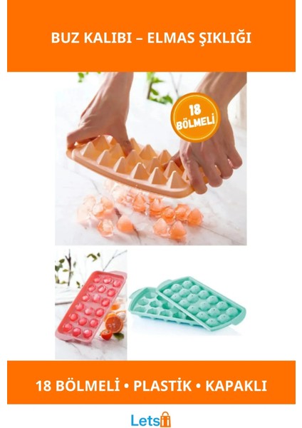 Elmas Şekilli 18 Bölmeli Buz Kalıbı Pratik ve Estetik Tasarım