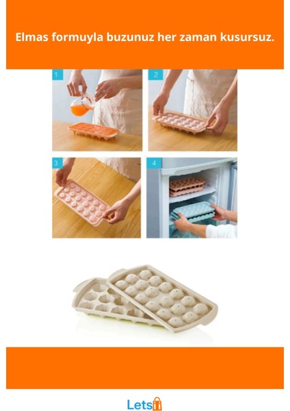 Elmas Şekilli 18 Bölmeli Buz Kalıbı Pratik ve Estetik Tasarım fiyatları