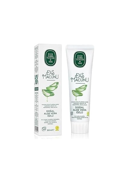 Eyüp Sabri Tuncer Doğal Aloe Vera Özlü Diş Macunu 90 ml - Yeni