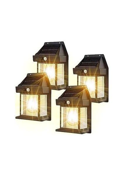 2024 Yeni̇ Suya Dayanıklı Harekete Duyarlı Güneş Enerjili Solar LED Dış Mekan Bahçe Lambası (4