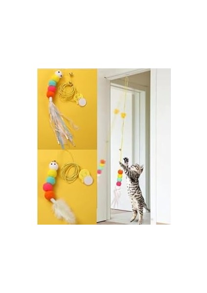 Bakgelal Elastik Kendinden Yapışkanlı Kedi Oyun Oltası