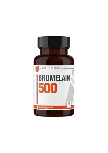 Simple Nutritions Bromelain 500 Mg, 60 Tablet | Yüksek Konsantrasyonlu Ananas Enzimi | Iso Belgeli