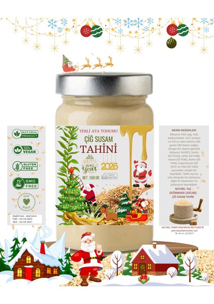 Çiğ Susam Tahini 550 gr ( Yeni Yıla Özel Tasarım Hediye Paketli Gönderim ) fiyatları