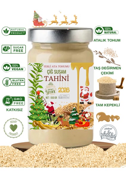 Çiğ Susam Tahini 550 gr ( Yeni Yıla Özel Tasarım Hediye Paketli Gönderim ) modelleri