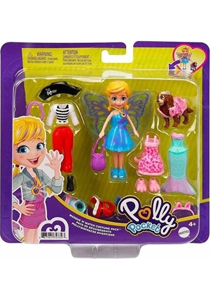 Polly Rocket ve Hayvan Dostu Kostüm Giyiyor Oyun Seti GDM15 Orjinal Polly Pocket Figür
