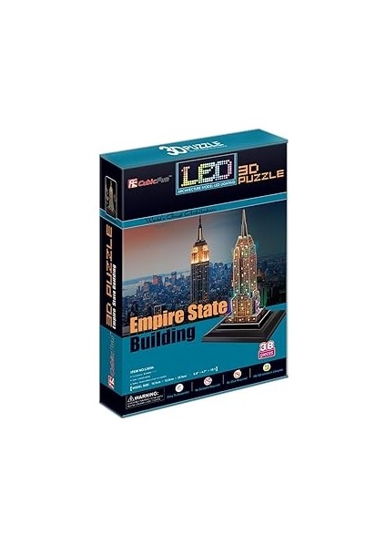 Cubicfun 3D 38 Parça Puzzle Empire State Binası Abd LED Işıklı