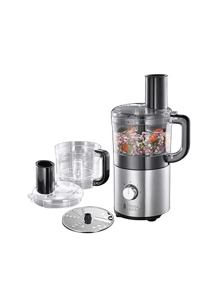 Russell Hobbs 25280-56 Kompakt Mutfak Makinesi Yerden Tasarruf Sağlayan Tasarım, Paslanmaz Çel