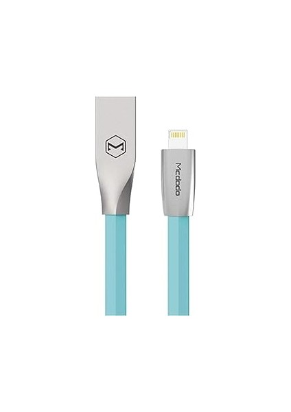 Mc Dodo Çi̇nko Alaşim Yassi Dörtgen Kablo 1m 2.4A Mavi̇