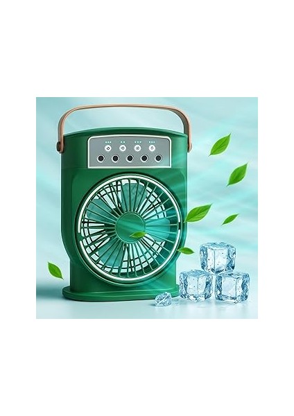 Coverzone Şarjlı Buharlı Hava Soğutucu, Taşınabilir Portatif Sulu Klima, 3 Rüzgar Hızı,