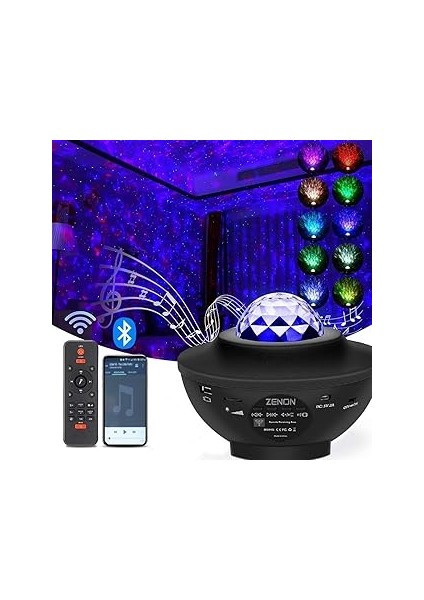 Zenon Starry Projektör Light-Blth+Müzik+7farklı Ambians