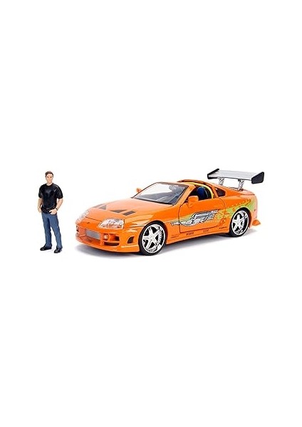 Jada 1:24 Fast & Furious Brian's 1995 Toyota Supra Mk4 Figürlü Set