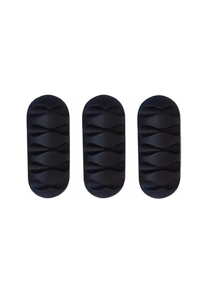 5 Kanallı Kablo Tutucu – 3’lü Set, Yapışkanlı Kablo Düzenleyici, Masa ve Duvar Için Pratik Kablo Kl