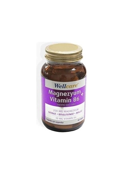 Wellcare Magnezyum B6 Vt 200/10MG 60 Tb.