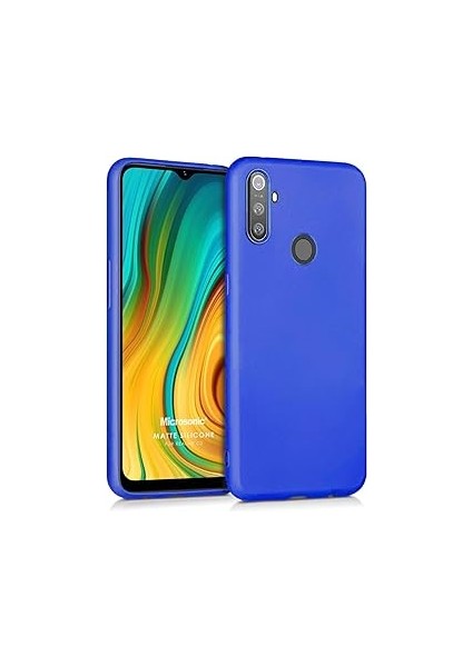 Microsonic Matte Silicone C3 Için Kılıf [realme C3 ile Uyumlu Kılıf - Mavi]