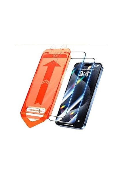 Teknosepetim 14 Ekran Koruyucu Tam Kaplayan Cam Otomatik Hizalamalı Toz Önleyici Ekran K