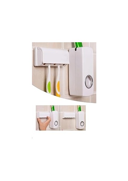 Mobee Diş Macunu Sıkacağı ve 5li Fırça Tutucu